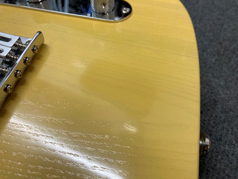 Fender puts only ash wood under the blonde lacquer