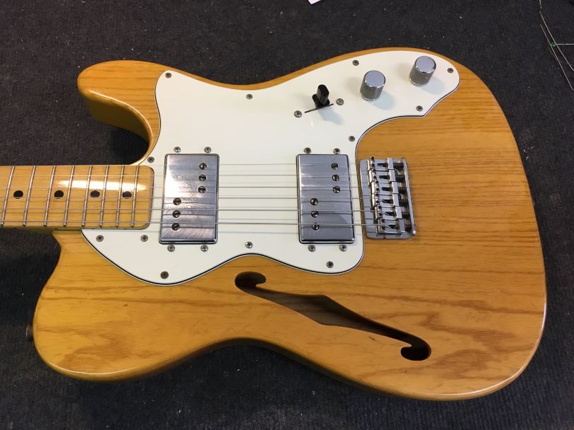 This 1970s Thinline Telecaster has an ash body.
