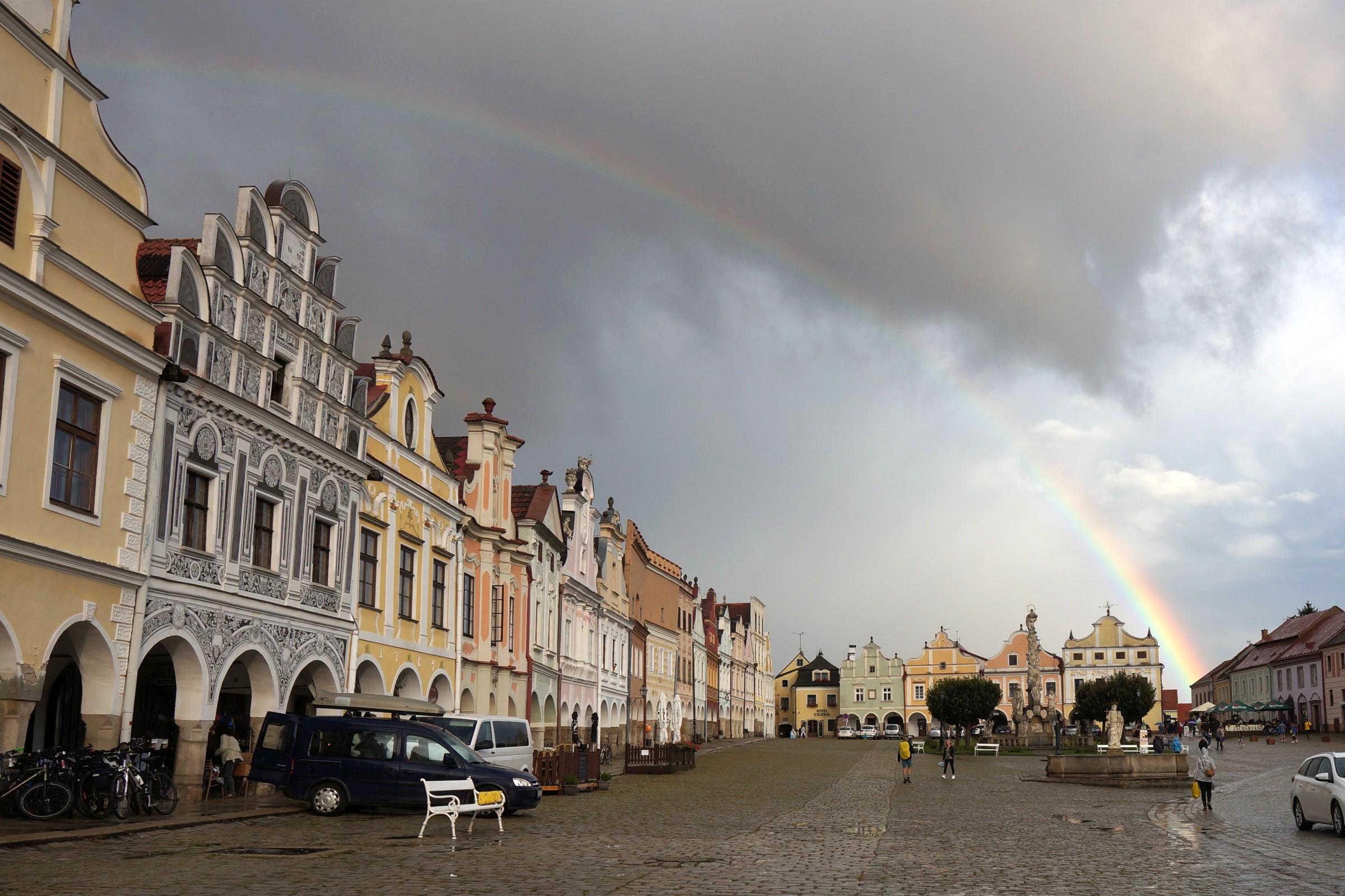 A rainbow after one of our shows in Telč | Photo: Štěpán Obdržálek