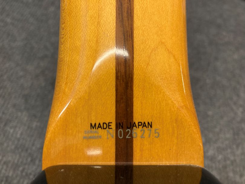 Made in Japan marking on a 1990s Fender guitar