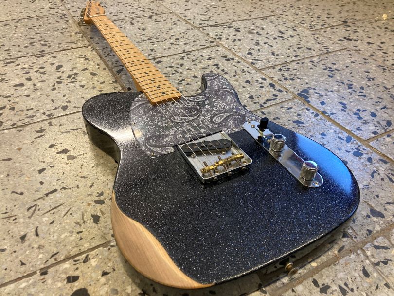 A modern Fender Esquire with the neck pickup hidden under the pickguard