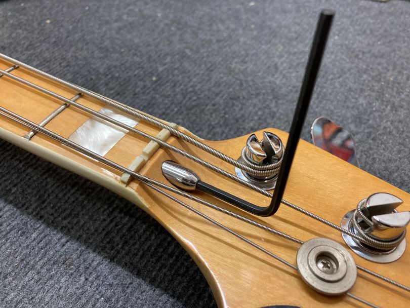 The so-called bullet truss rod.