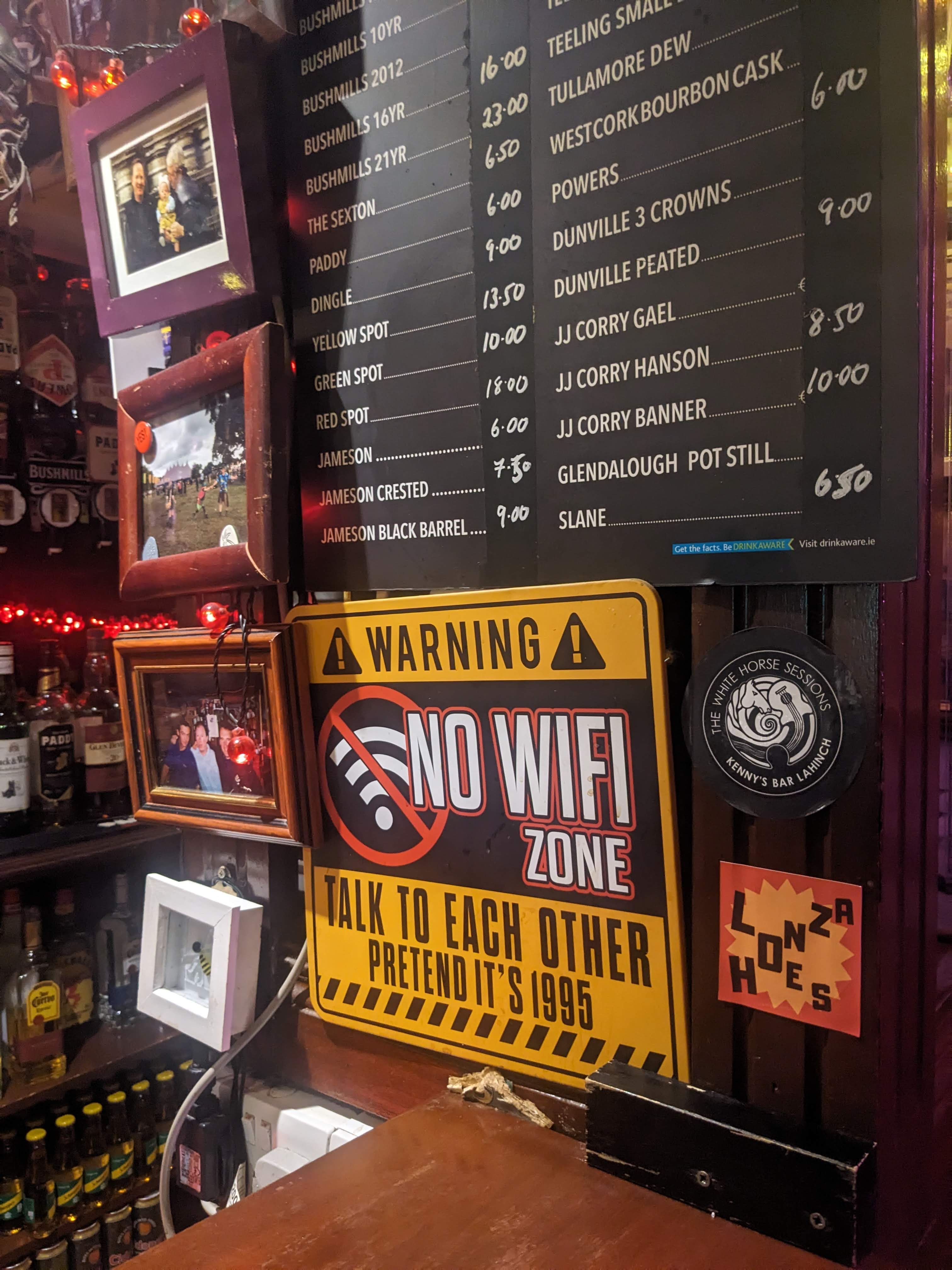 We have a sticker and we’re not afraid to use it! Kenny’s Bar, Lahinch | Photo: Honza Bartošek