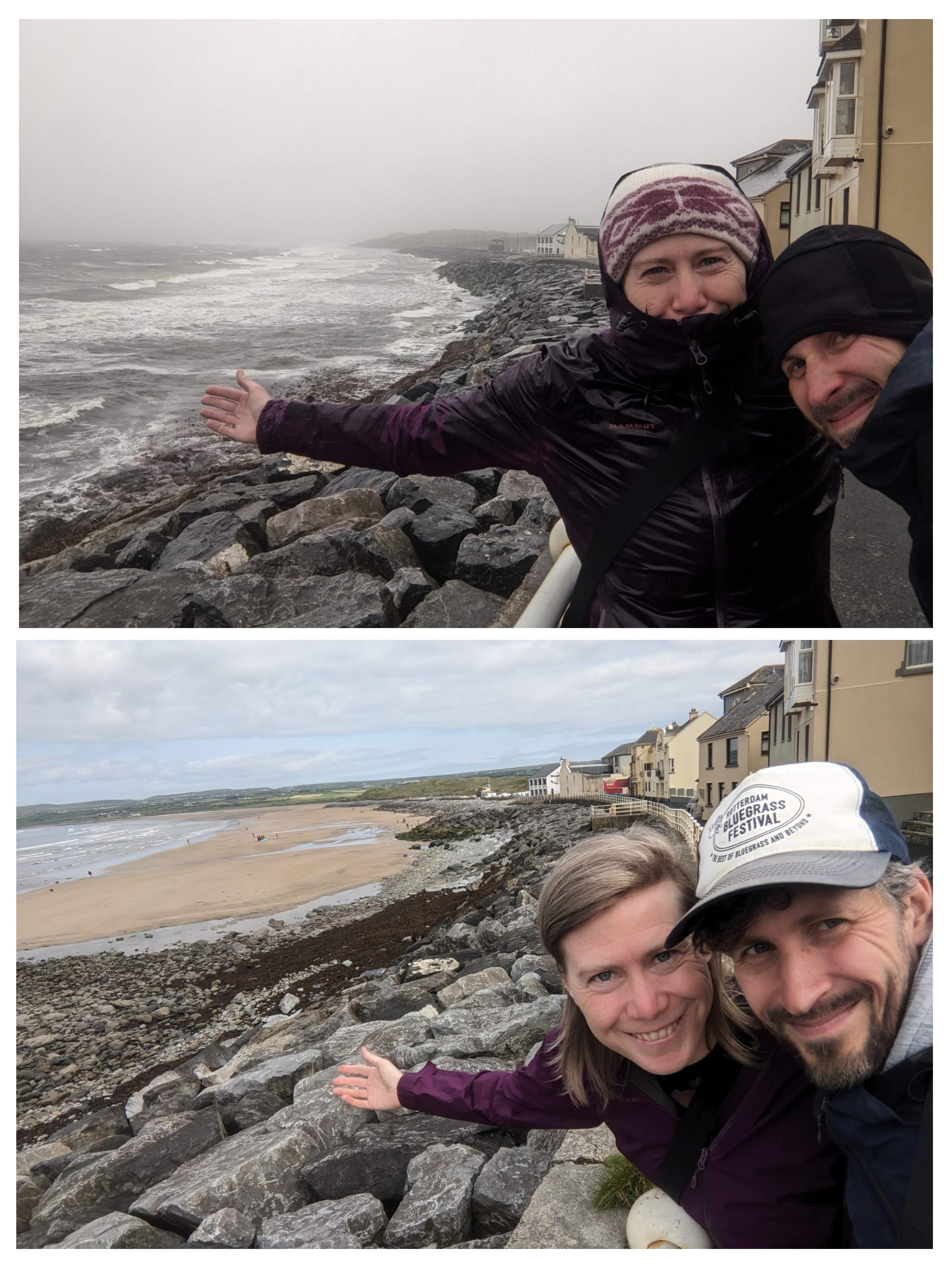 Lahinch beach weather upon arrival and 24 hours later | Photo: Honza Bartošek