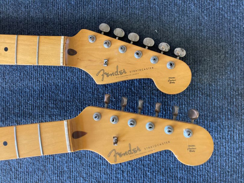 A classically designed head of Japanese Stratocaster 