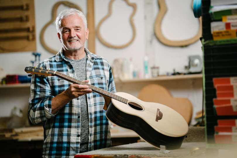 Lowden guitars are different from the products from American manufacturers in the same price range. They have a more "wooden" and "round" look to them. | Photo: Lowden Guitars