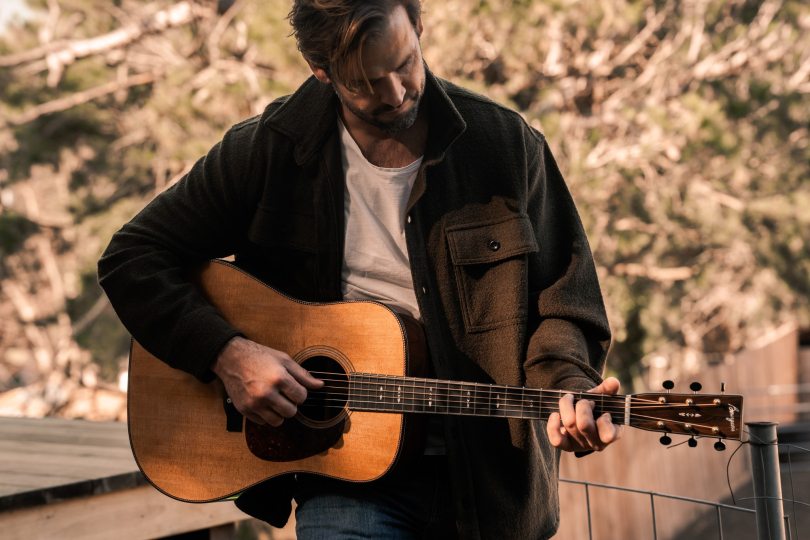 As for materials, the Touchstone guitars feature Alaskan Sitka spruce on the top and rosewood on the back and sides. | Photo: Facebook Bourgeois Guitars