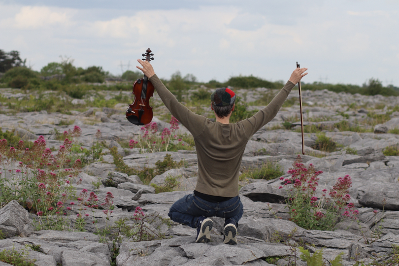 Honza practicing his "slavic squat" in The Burren | Photo: Honza Bartošek