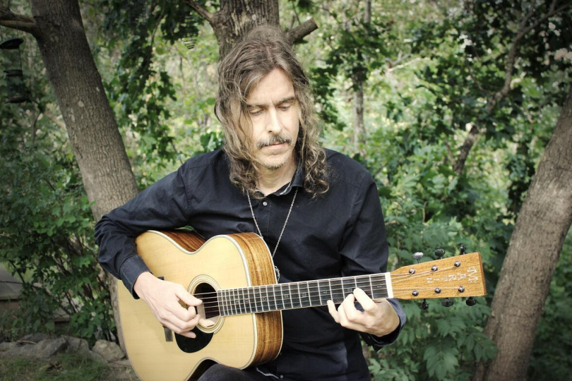 Mikael Åkerfeldt of Opeth with his new Martin OM signature guitar. | Photo: Klara Rönnqvist Fors