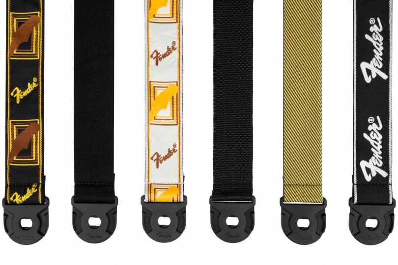 Straps Running Logo - Black Guitar strap Fender