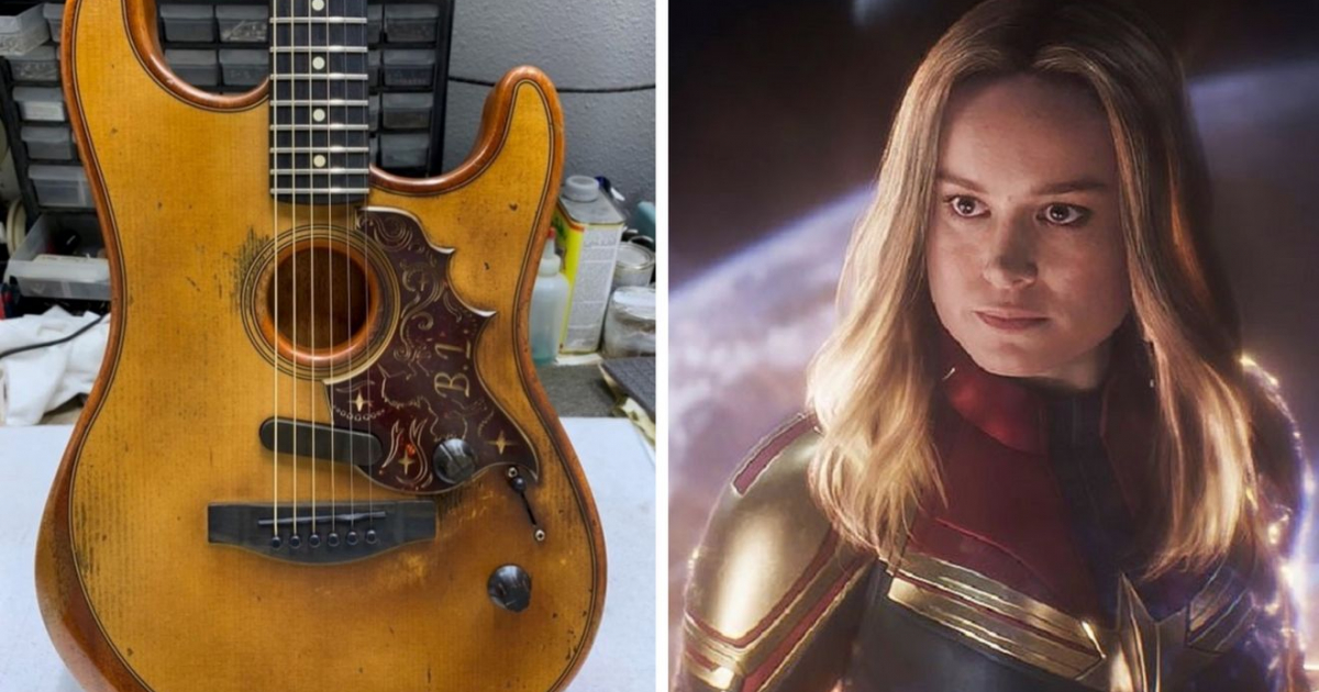 Actress Brie Larson And The First Relic Version Of The Fender ...