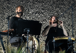 Wardruna's percusionnists | Photo: Jiří Platzer