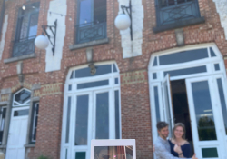 Loes and Honza on the polaroid of Candela and in front of Casino van Gompel | Photo: Virgina Tello