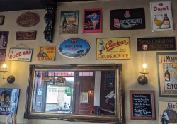 Retro advertisement for Czech beer in Nijmegen's oldest café, In de Blaauwe Hand | Photo: Honza Bartošek