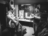Adam Krofian backstage at the Guitar Armory live | Photo: Jan Nožička