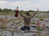 Honza practicing his "slavic squat" in The Burren | Photo: Honza Bartošek