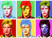 If anyone could aspire to be the winner of the poll for the greatest fashion icon in music history, it would probably be David Bowie. | Artwork: Gil Zetbase on Wikimedia commons