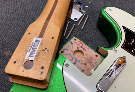 Many guitarists that come into the repair shop are astonished at all the things that can happen—let's say spontaneously—at the neck/body joint.