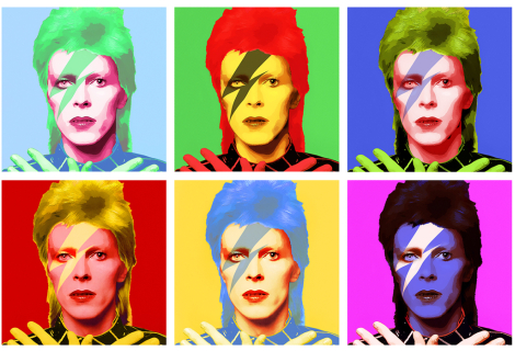 If anyone could aspire to be the winner of the poll for the greatest fashion icon in music history, it would probably be David Bowie. | Artwork: Gil Zetbase on Wikimedia commons