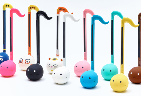 Otamatone is an electronic synthesiser from Japan. Its witty eighth-note design and theremin-like sound has gained popularity especially on TikTok and YouTube where you can find many cover versions played on this truly bizarre instrument. | Photo: Otamatone.jp